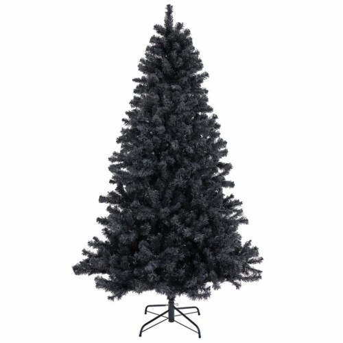 National Tree Company 7.5 Ft Full Unlit Artificial Christmas Holiday Tree, Black Perspective: front