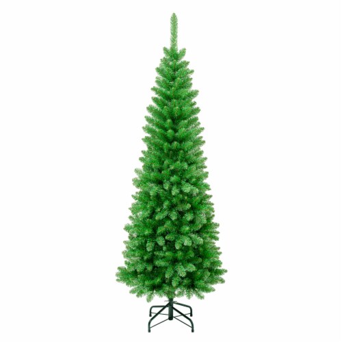 National Tree Company First Traditions Rowan Pencil Slim Christmas Tree, 6 ft Perspective: front
