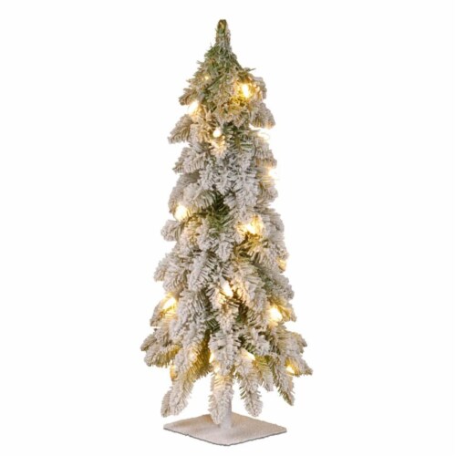 2ft Tabltop Christmas Tree with Light Artificial Small Mini Christmas  Decoration Flocked Snow, 1 Pack - Kroger