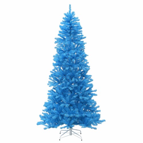 7.5 ft. Light Blue Color Tree Decoration Perspective: front