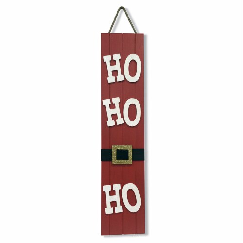 28  Home Decor - Hanging Sign  HoHoHo -Reshippable Inner Box-Pack 1/12 Perspective: front