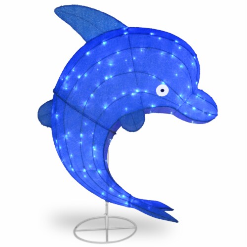 40 Dolphin with 105 Blue LED Lights Perspective: front