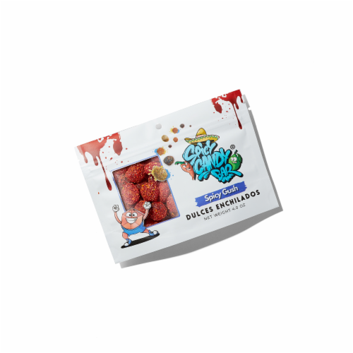 Spicy Candy Bar® Dulces Enchilados Spicy Gush Gummy Candy Bag Perspective: front