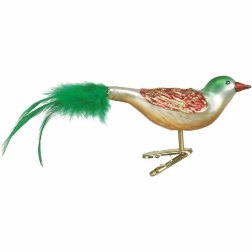 Old World Christmas 18008 Glass Blown Christmas Bird Ornament, 1 King