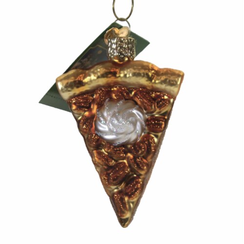 Old World Christmas Piece Of Pecan Pie Glass Southern Favorite 32453 Perspective: front