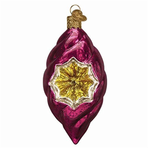 Old World Christmas Glass Blown Lustrous Orchid Reflection Ornament, 1
