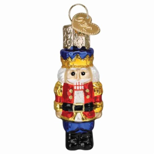 Old World Christmas 2.00 Mini Nutcracker Soldier Gumdrops Collection Wooden King Perspective: front