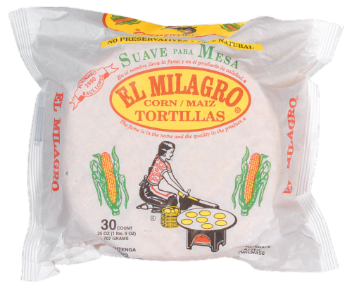 El Milagro White Corn Tortillas Perspective: front
