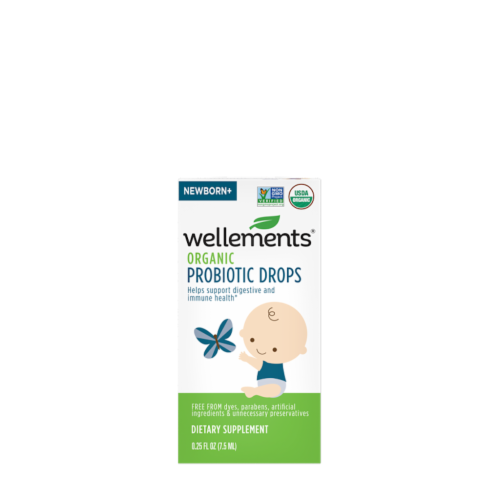 Wellements Organic Probiotic Drops Perspective: front