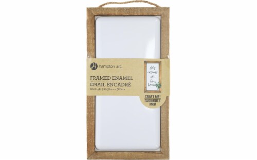 Hampton Art™ Rustic Framed Enamel - White Perspective: front