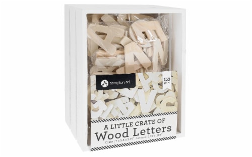 Hampton Art® A Little Crate of Wood Letters Perspective: front
