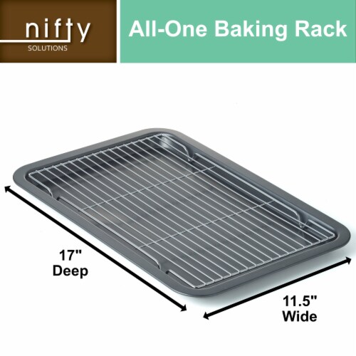 Nifty All in 1 Oven Crisper Baking Pan and Cooling Rack – Non