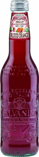 Galvanina Organic Blood Orange Sparkling Soda Single Bottle Perspective: front