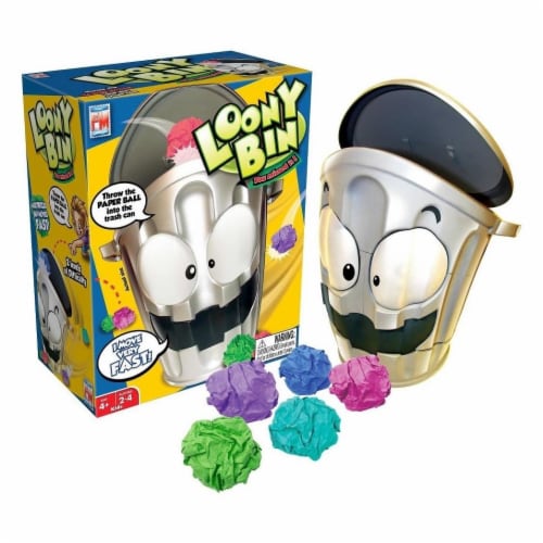 Loony Bin Board Game Trash Can Tossing Kids Fun Family FastPaced