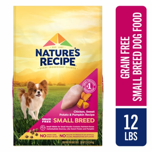 Nature's Recipe® Grain Free Small Breed Dry Dog Food Chicken, Sweet Potato & Pumpkin Perspective: front