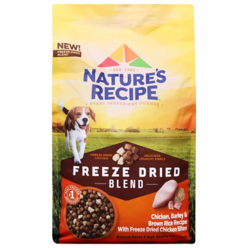 Nature's Recipe™ Freeze Dried Blend Chicken Barley & Brown Rice Adult Dog Dry Food Perspective: front