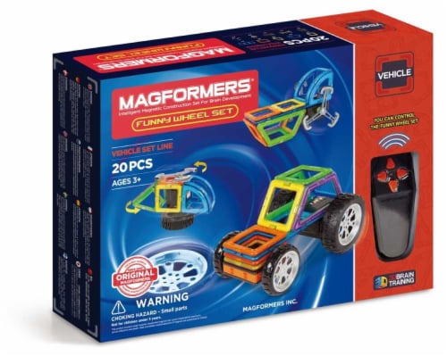 MAGFORMERS® Funny Wheel Building Set 20 Piece Perspective: front