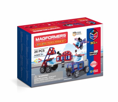 MAGFORMERS® Amazing Police & Rescue Set 26 Piece Perspective: front