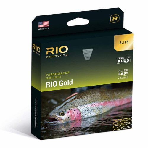 RIO Elite Gold Freshwater Tricolor Ultra Slick Cast Tapered Fly Fishing Line,  1 Piece - Food 4 Less