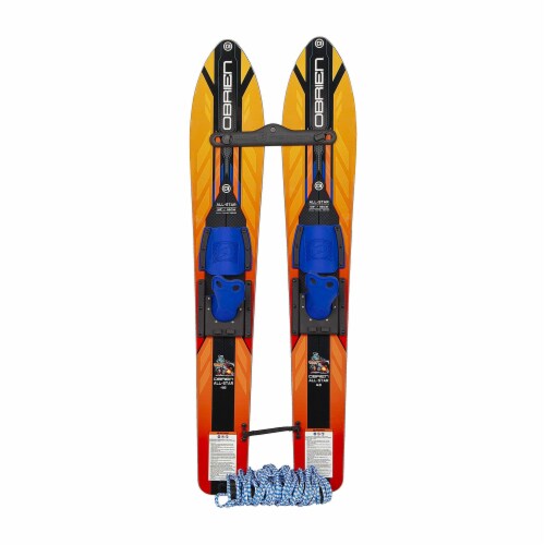 O'Brien Watersports Kids All Star 46 Inch Trainer Performer Combo Water Skis Perspective: front