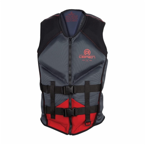 O'Brien 2221775 Men's Recon Flex Fit Neoprene CGA Life Jacket, Size Medium, Red Perspective: front