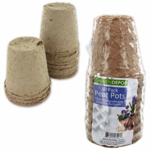 Bulk Buys Ecological Peat Pots - Case of 12 Perspective: front