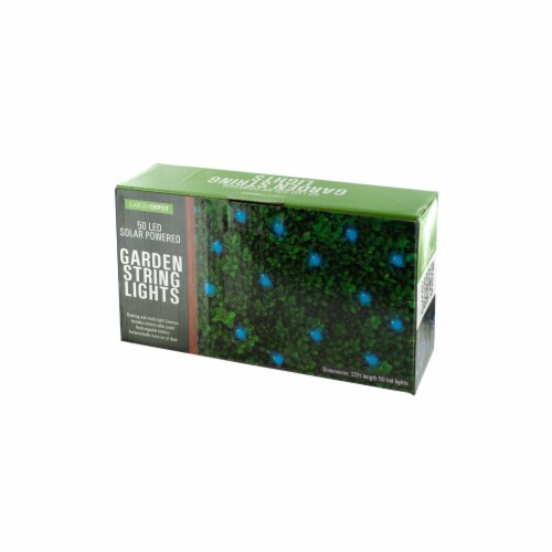 Bulk Buys OF867-1 Blue Solar Powered LED String Lights Perspective: front