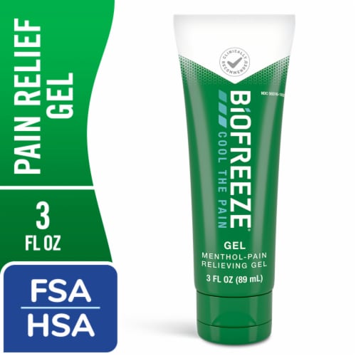 Biofreeze Menthol Back Knee Muscle Joint and Arthritis Pain Relief Gel Tube Perspective: front