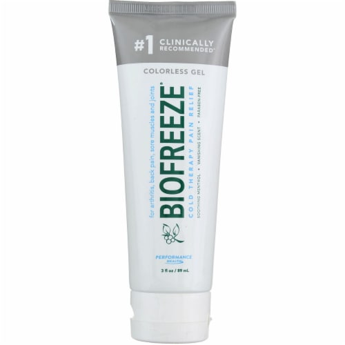 BioFreeze Menthol Pain Relief Colorless Gel, 3 fl oz Perspective: front