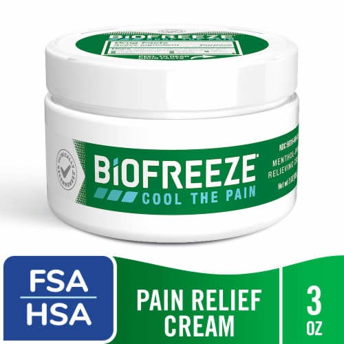 Biofreeze Menthol Back Knee Muscle Joint and Arthritis Pain Relief Cream Perspective: front