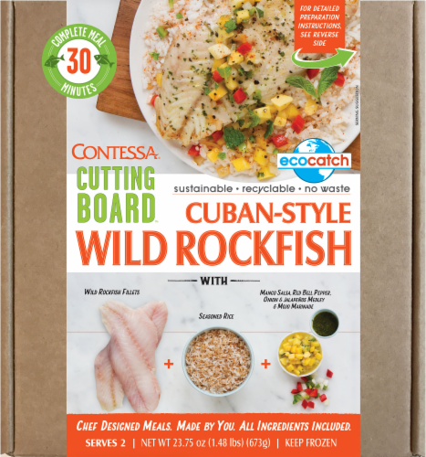 Cutting Board Cuban-Style Wild Rockfish Perspective: front