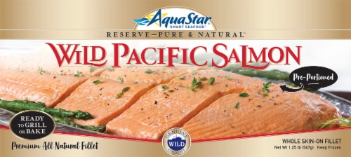 Aqua Star Wild Pacific Salmon Fillet Perspective: front