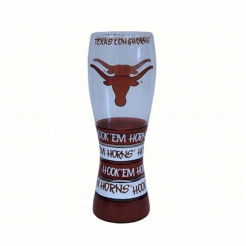 Jenkins JENKINS12408 Pilsner Glass - Texas Longhorns Perspective: front