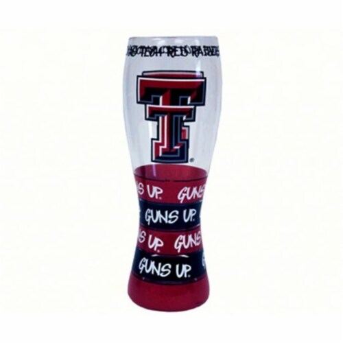 Jenkins JENKINS12973 Pilsner Glass - Texas Tech Red Raiders Perspective: front