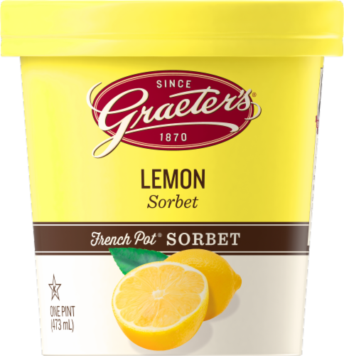 Graeter's Lemon Sorbet Perspective: front