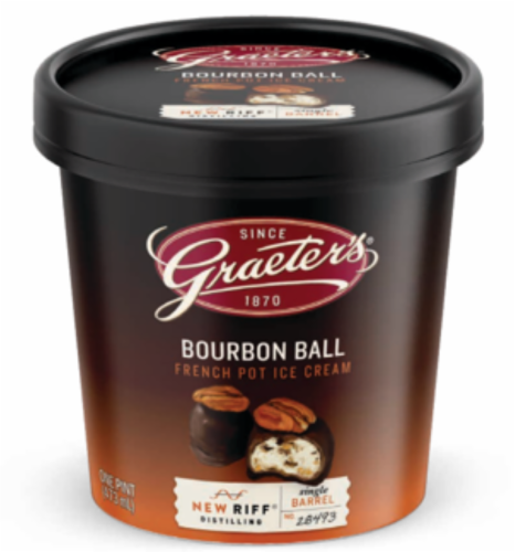 Graeter's® Bourbon Ball Ice Cream Pint Perspective: front