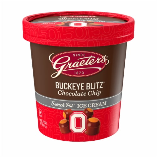 Graeter's Buckeye Blitz Chocolate Chip Ice Cream Pint, 16 oz - Baker’s