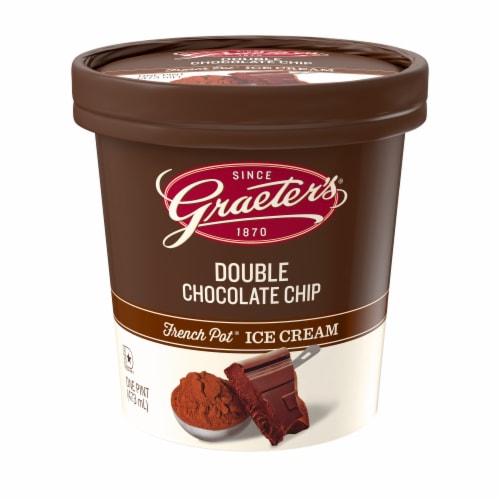 Graeter's® Double Chocolate Chip Ice Cream Pint Perspective: front