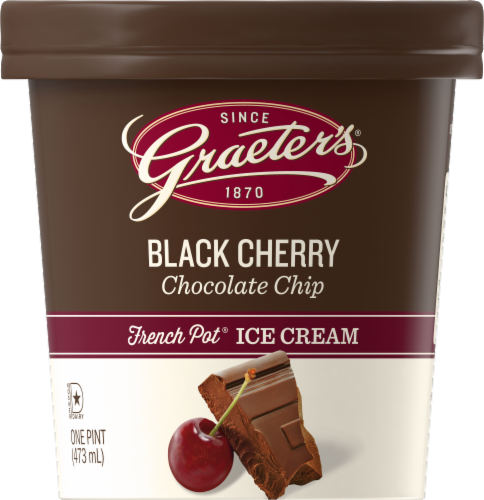 Graeter's® Black Cherry Chocolate Chip Ice Cream Perspective: front