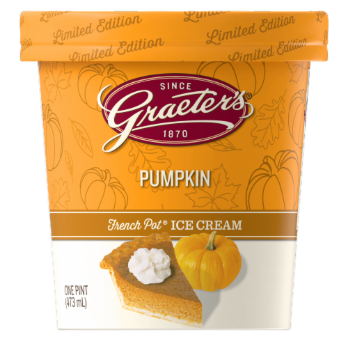 Graeter's® Pumpkin Ice Cream Perspective: front