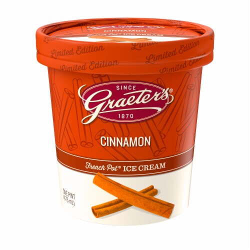 Graeter's® Limited Edition Cinnamon French Pot® Ice Cream Perspective: front