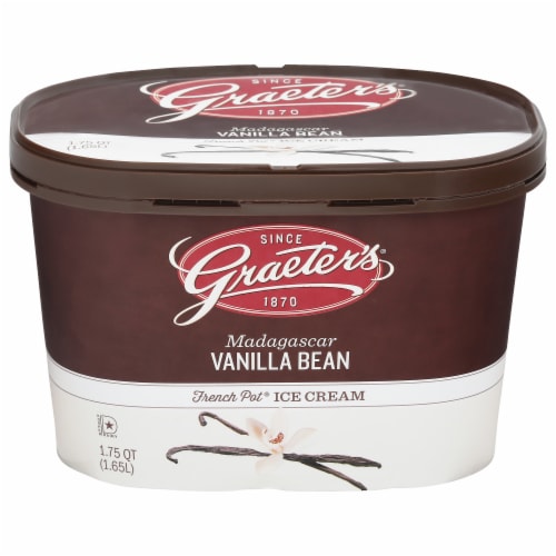 Graeter's Madagascar Vanilla Bean Ice Cream Tub Perspective: front
