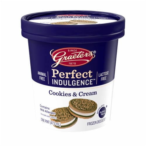 Graeter's® Perfect Indulgence Cookies and Cream Dairy Free Frozen Dessert Perspective: front