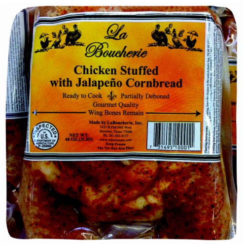 La Boucherie Chicken Stuffed with Jalapeno Cornbread Perspective: front