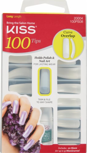 Kiss® Long Length 100 Tips Nail Kit, 1 ct - QFC