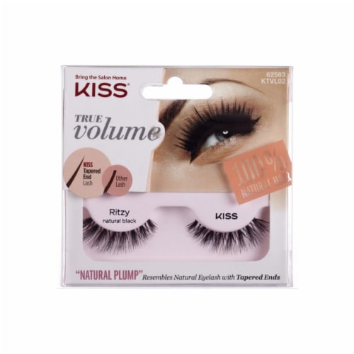 KISS True Volume Natural Plump Eyelashes - Black Perspective: front