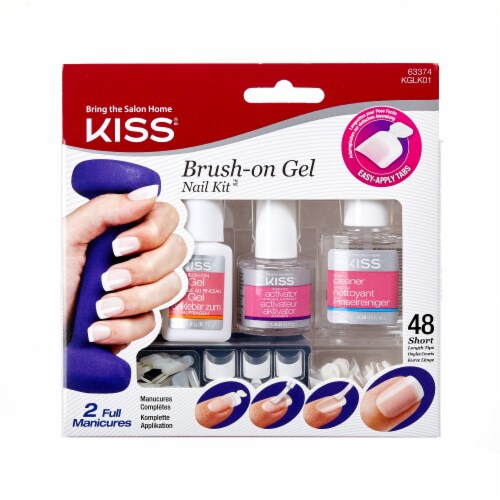 KISS Brush-On Gel Brush-on Gel Nail Kit Perspective: front