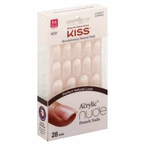 Kiss Salon Acrylic French Nude Medium Nail Kit - Leilani 
