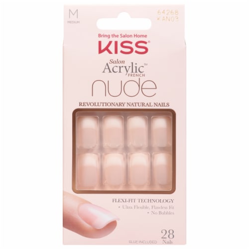 Kiss Salon Acrylic Nude French Nail Kit 1 ct - Mariano's