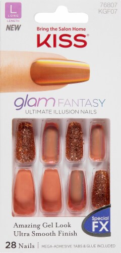 Kiss Glam Fantasy Don't Lose My Number Press On Nail Kit Perspective: front